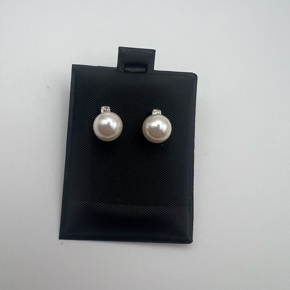 Elegant faux Pearl Stud Earrings by RMN